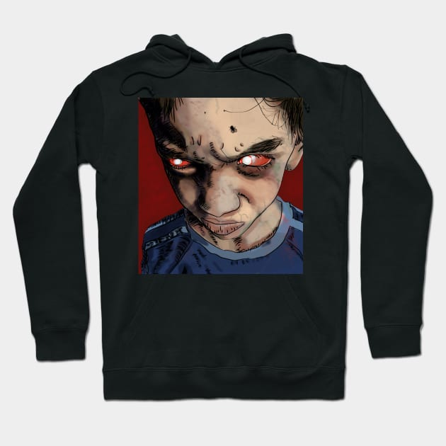 Pouting Zombie Boy Hoodie by JanesSignal